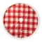 Glitzhome® 4ft. Red & White Plaid Reversible Sherpa & Flannel Christmas Tree Skirt